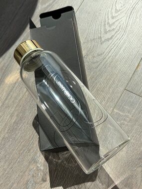 Jimmy Choo glass water bottle